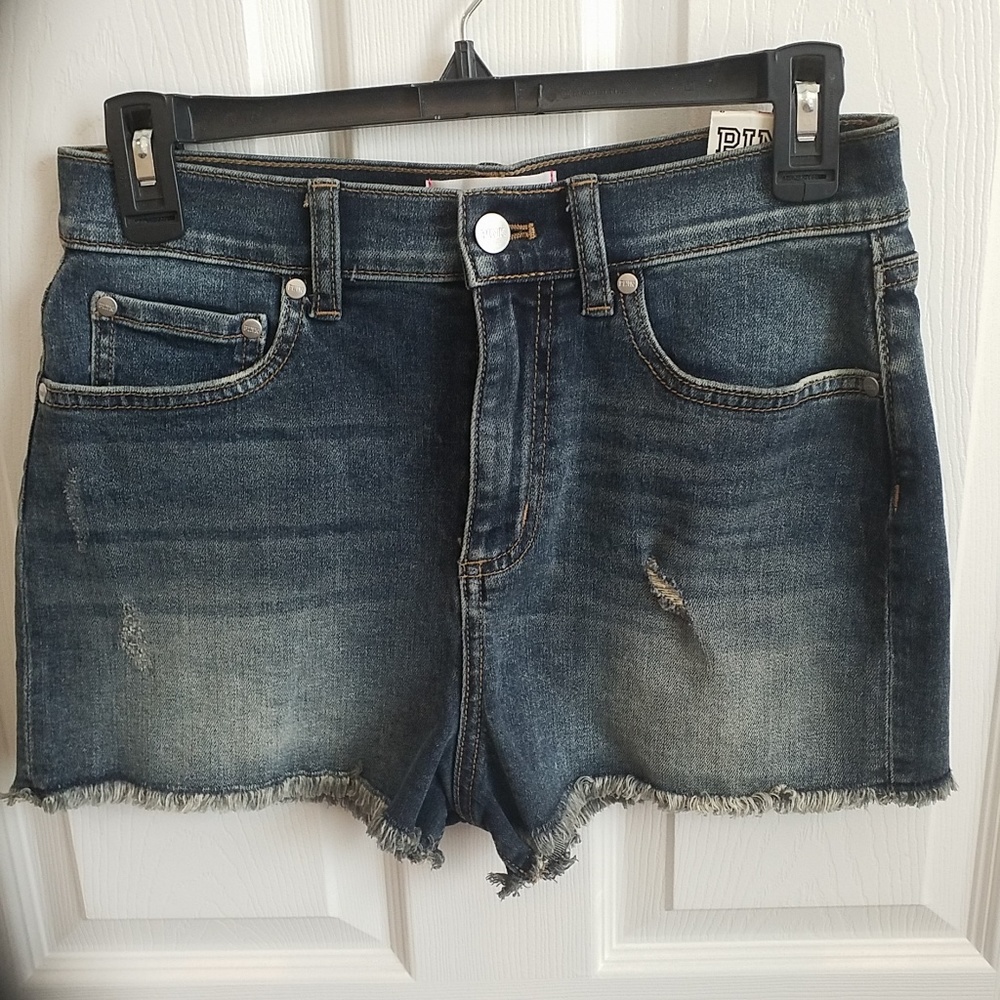NWT VS Pink High- Waisted Cut Off Shorts - Picture 2 of 5